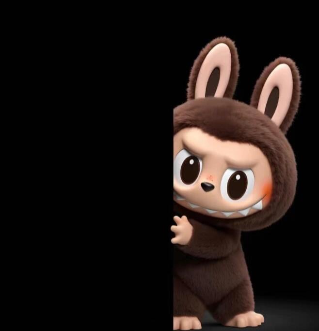 Labu hiding behind the door