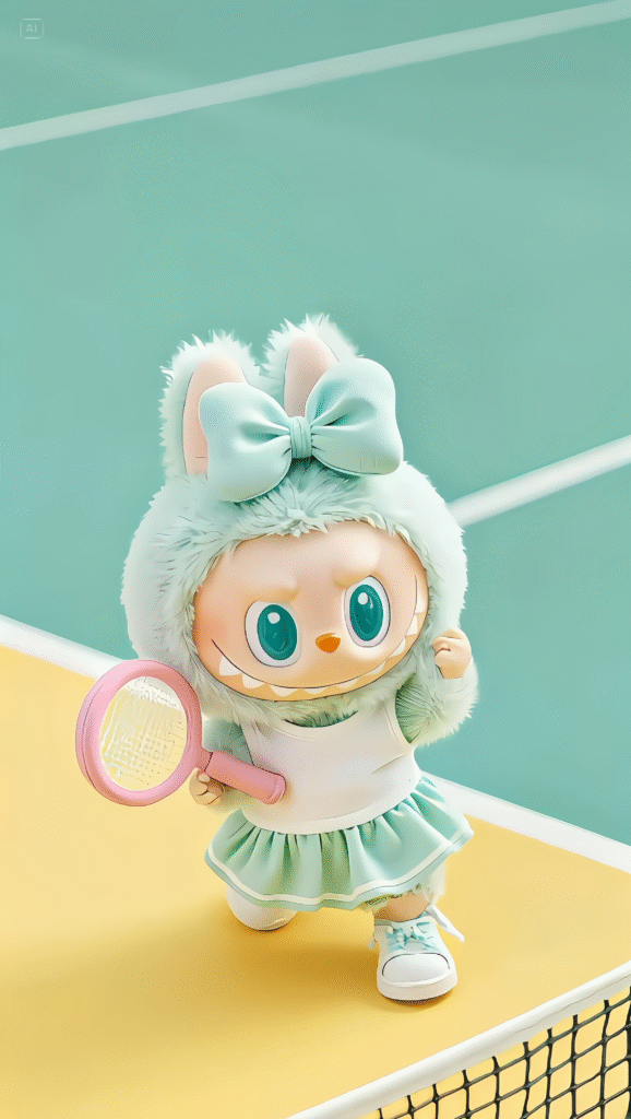 Labubu with a magnifying glass