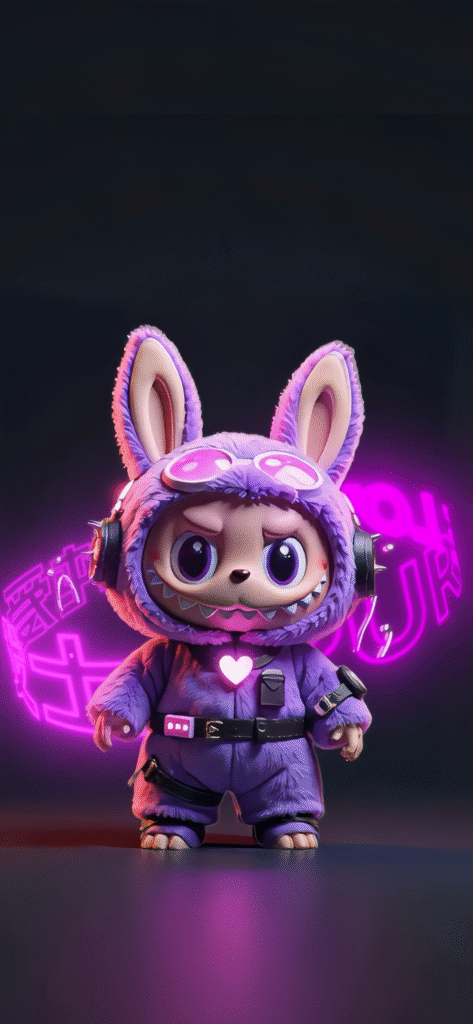 Labubu with a hair aperture at the back